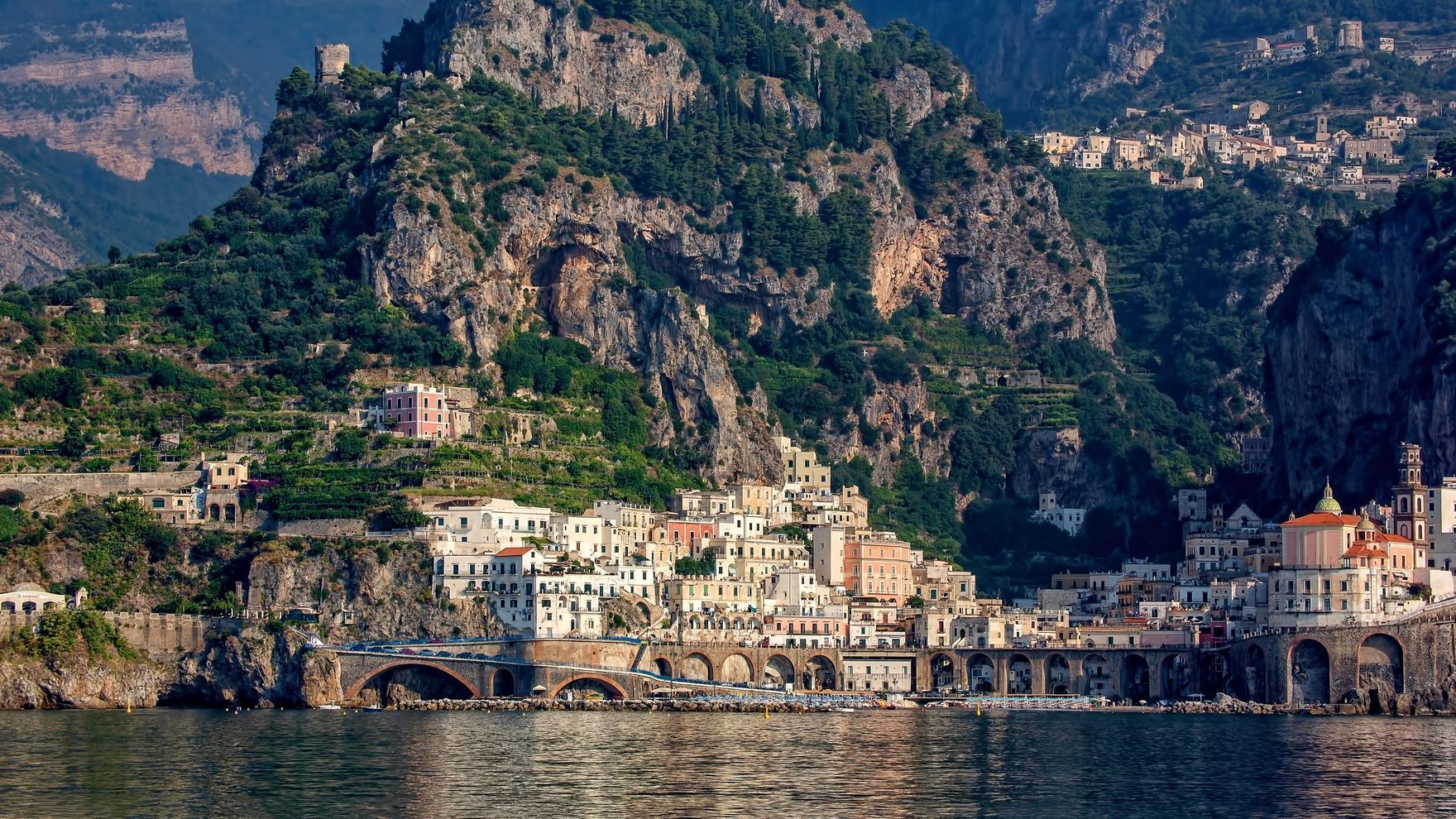 Traveling along the coast of Italy