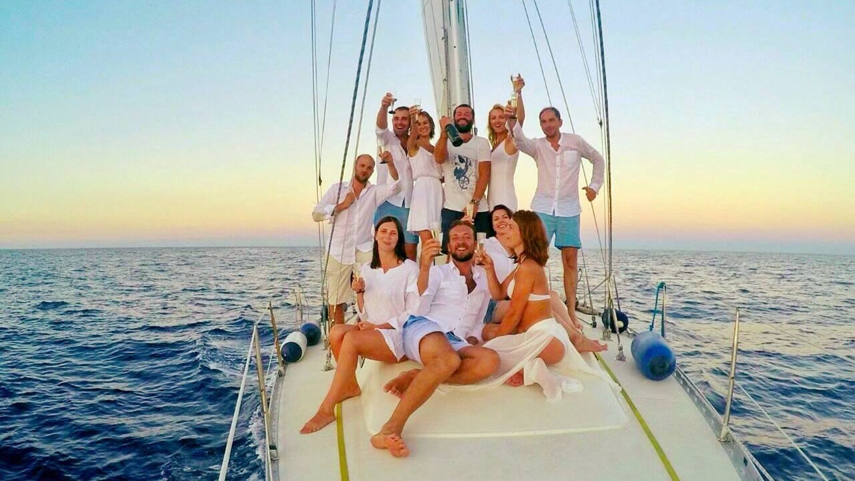 Around Mallorca on a yacht