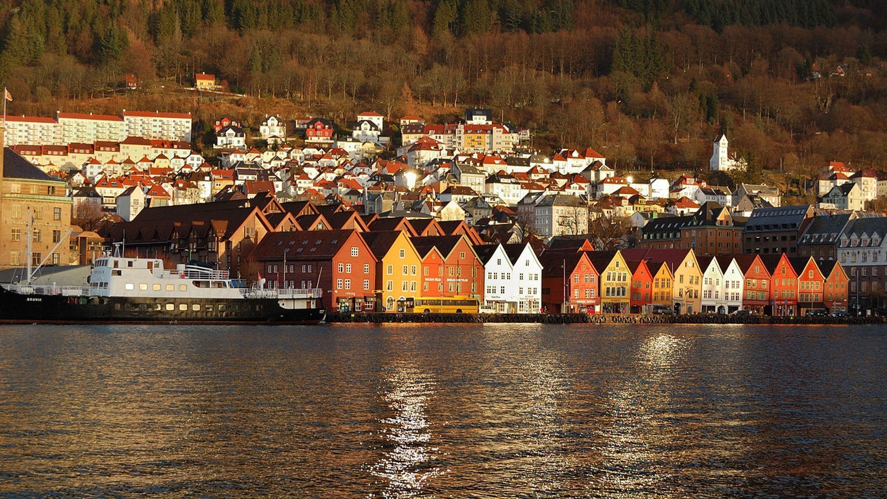 Bergen. Traveling through the Hardangerfjord
