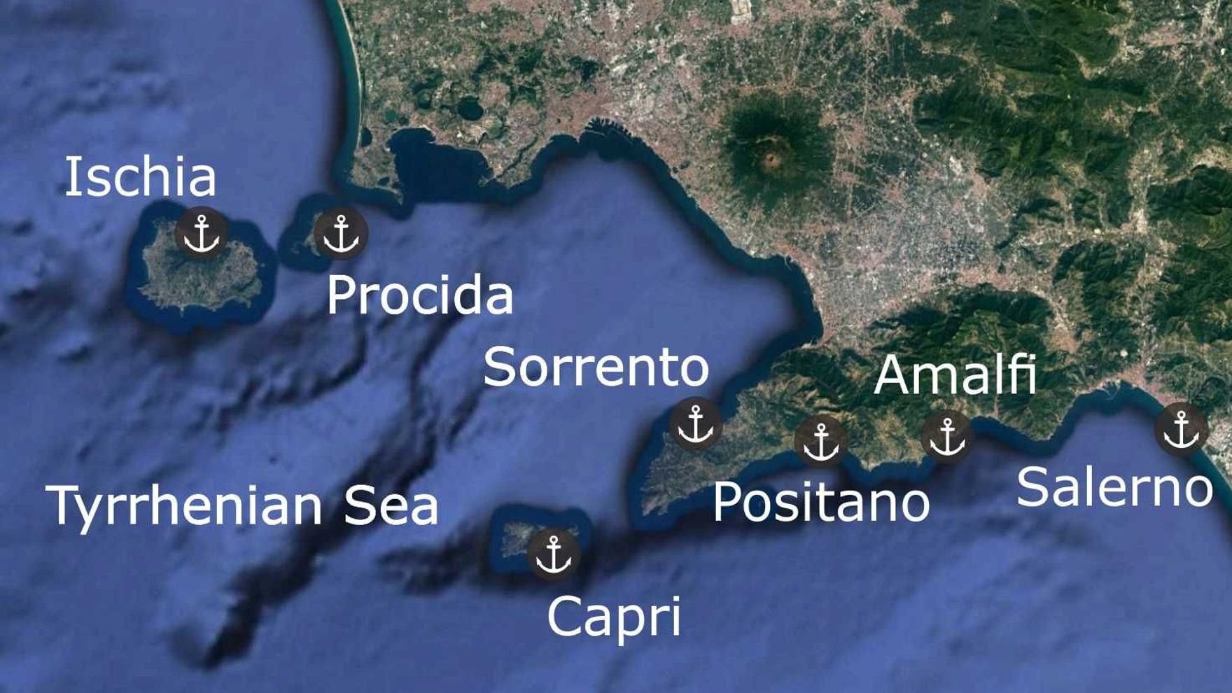 Travelling on the Gulf of Naples 